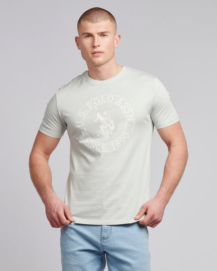 T-shirt mens USPA Circle Print w północnej kropli