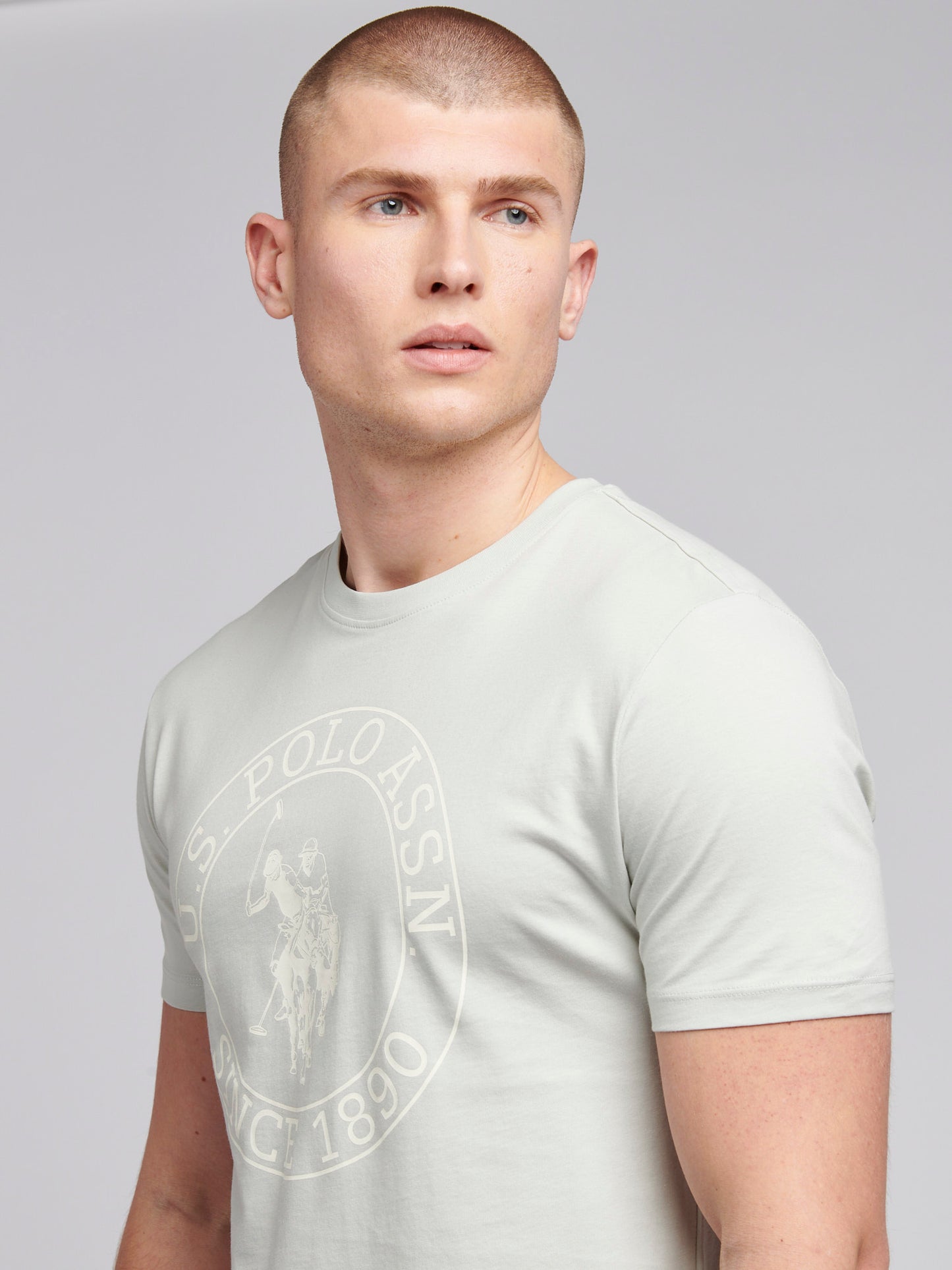 T-shirt mens USPA Circle Print w północnej kropli