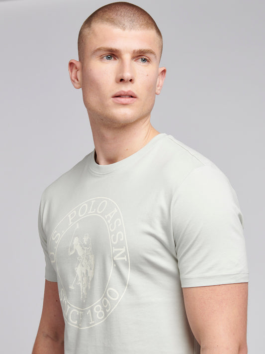 T-shirt mens USPA Circle Print w północnej kropli