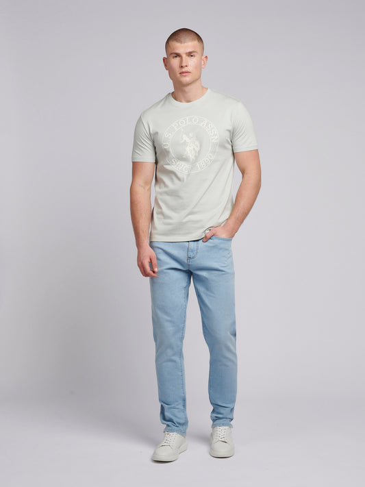 T-shirt mens USPA Circle Print w północnej kropli
