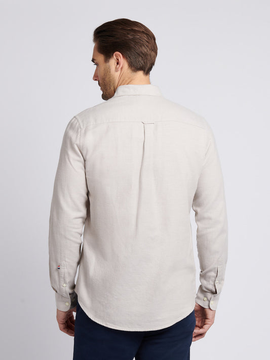 Mens Brushed Dobby Shirt in Trench Coat