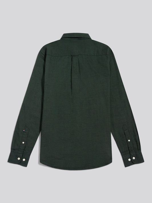 Mens Brushed Dobby Shirt in Pineneedle