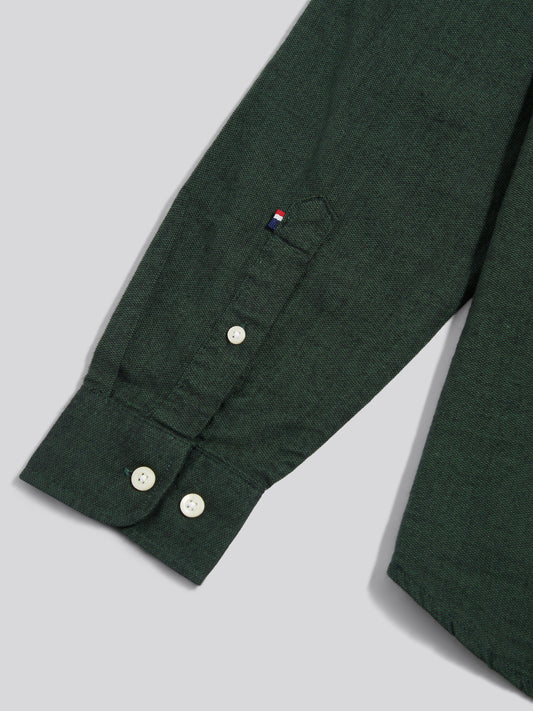 Mens Brushed Dobby Shirt in Pineneedle