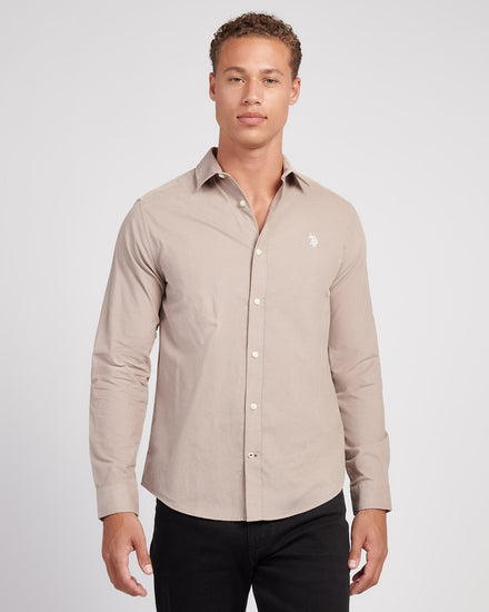 Mens Textured Corduroy Shirt in Atmosphere