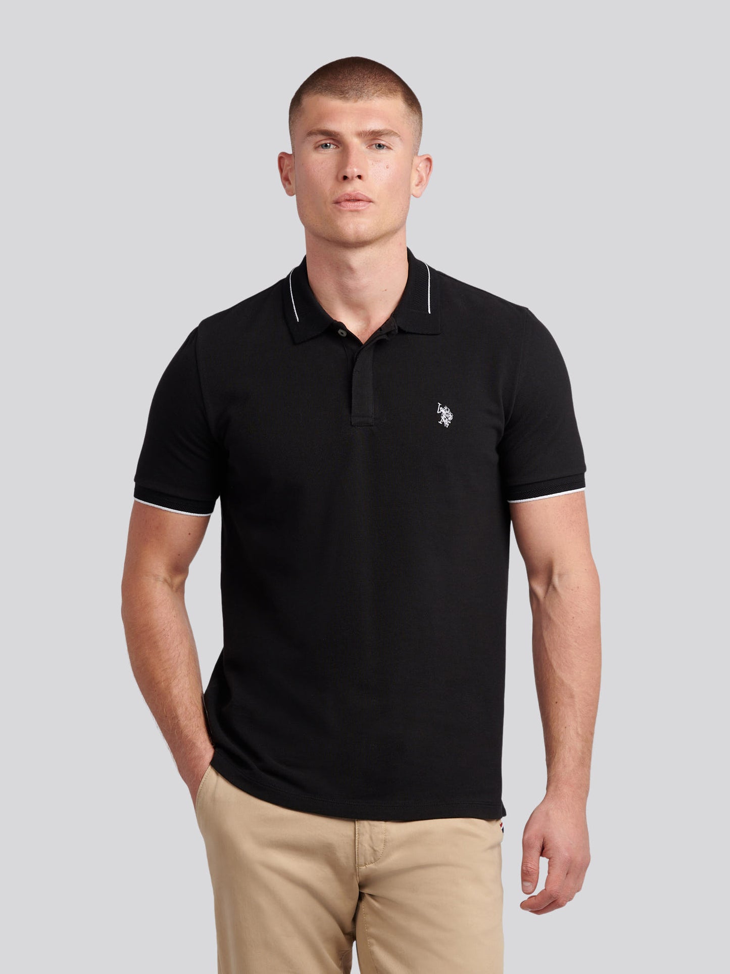 Smart Pique SS Polo Black