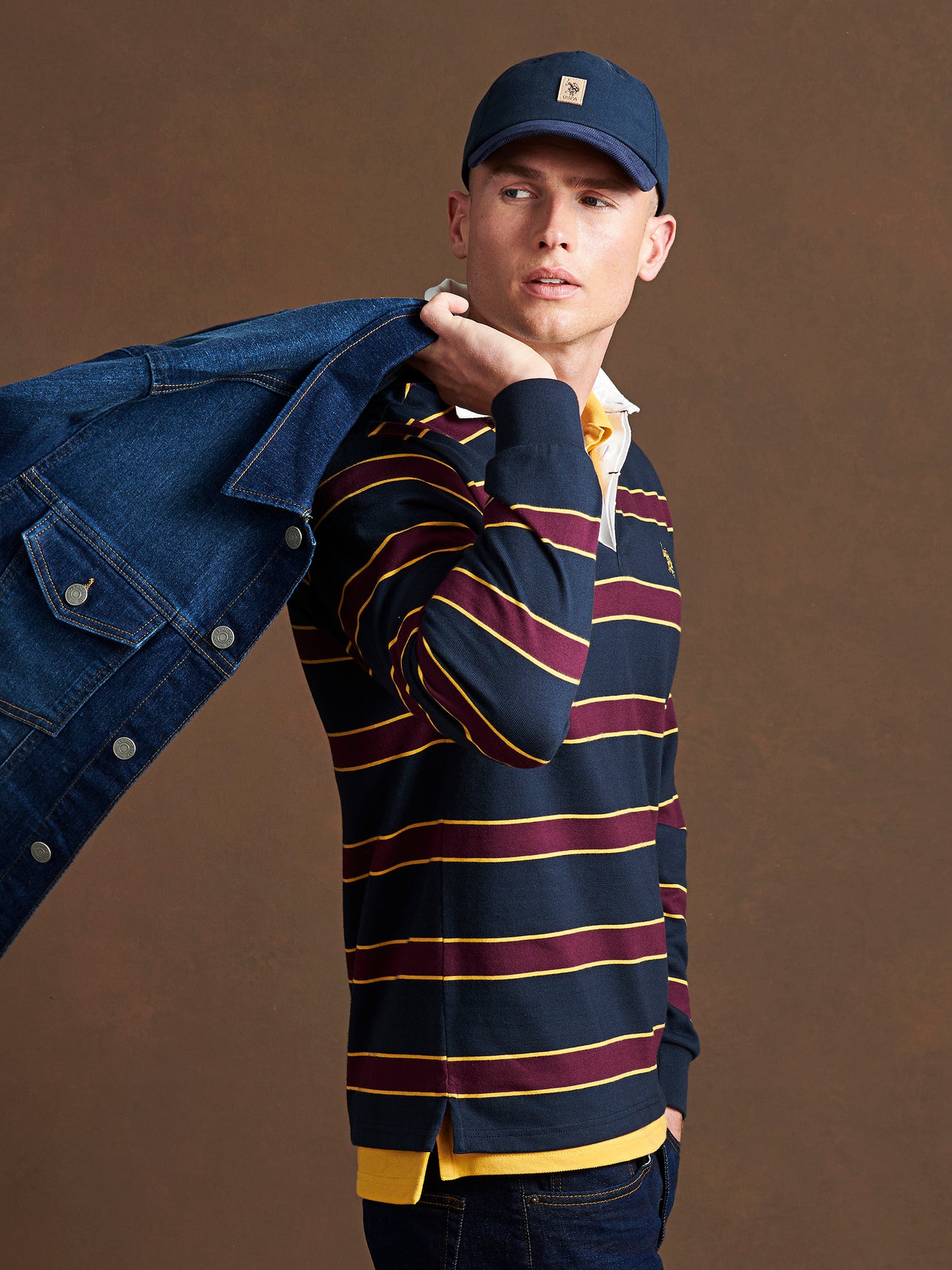 DHM Stripe Rugby Dark Sapphire Navy