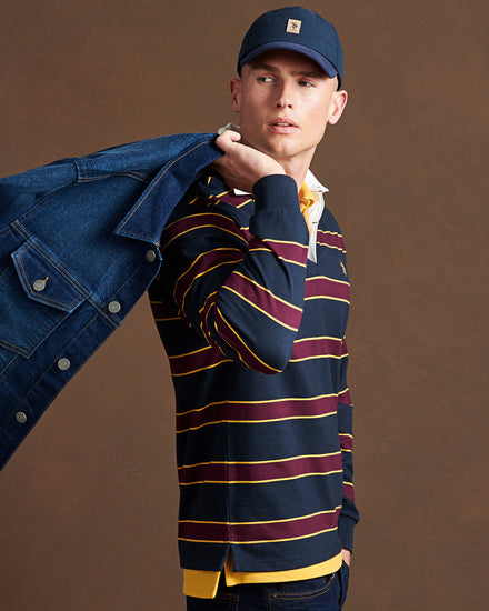 DHM Stripe Rugby Dark Sapphire Navy