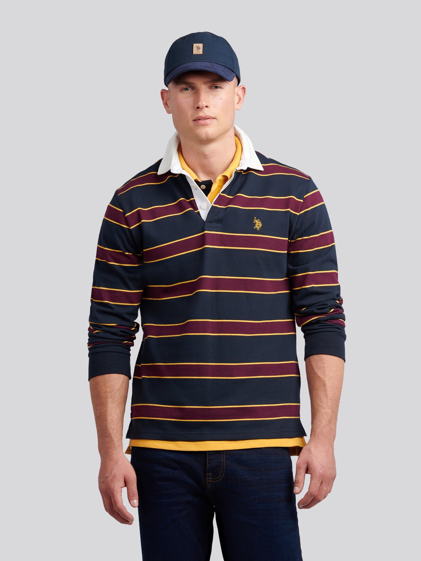 DHM Stripe Rugby Dark Sapphire Navy