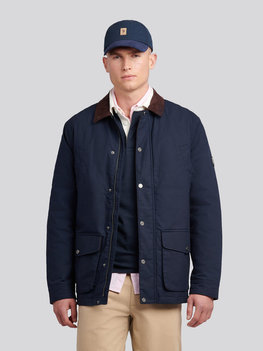 USPA Canvas Country Colleraher Jacket Dark Sapphire Navy