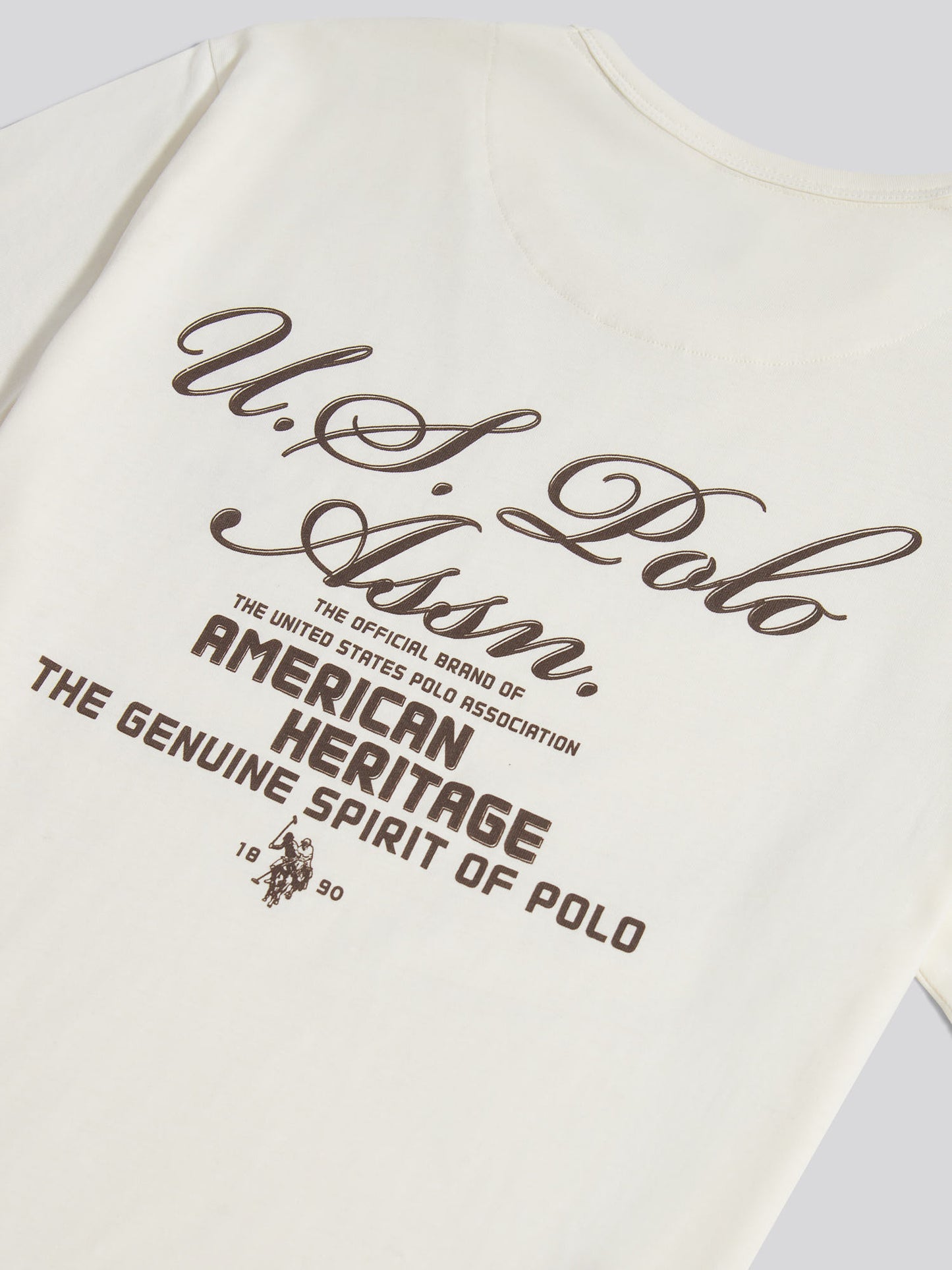 Skrypt Drukuj z tyłu graficzny koszulka Whisper White