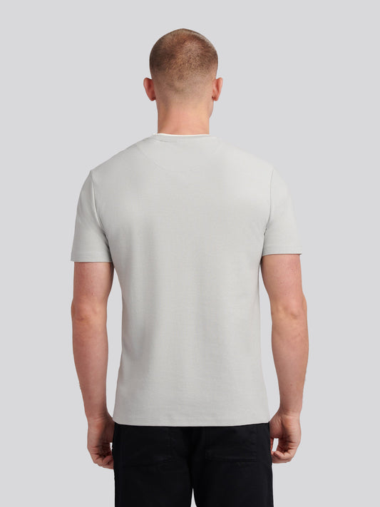 Mens Knit Texture Jersey T-Shirt in High Rise