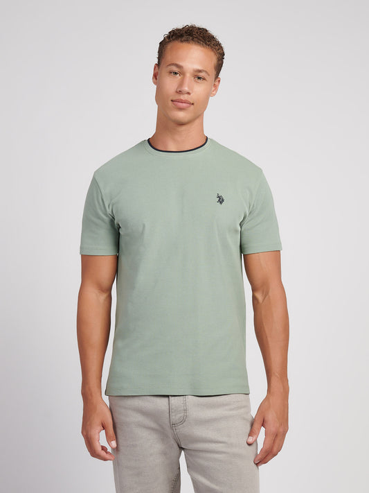 T-shirt z dzianiny koszulka lodowa zielona