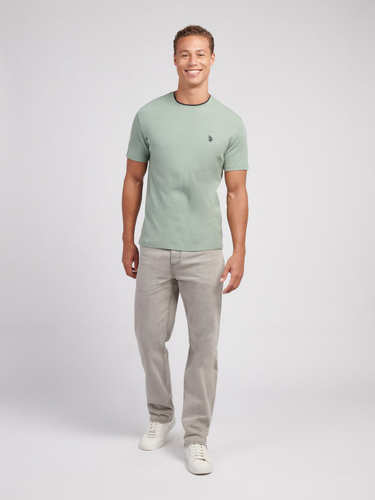 T-shirt z dzianiny koszulka lodowa zielona