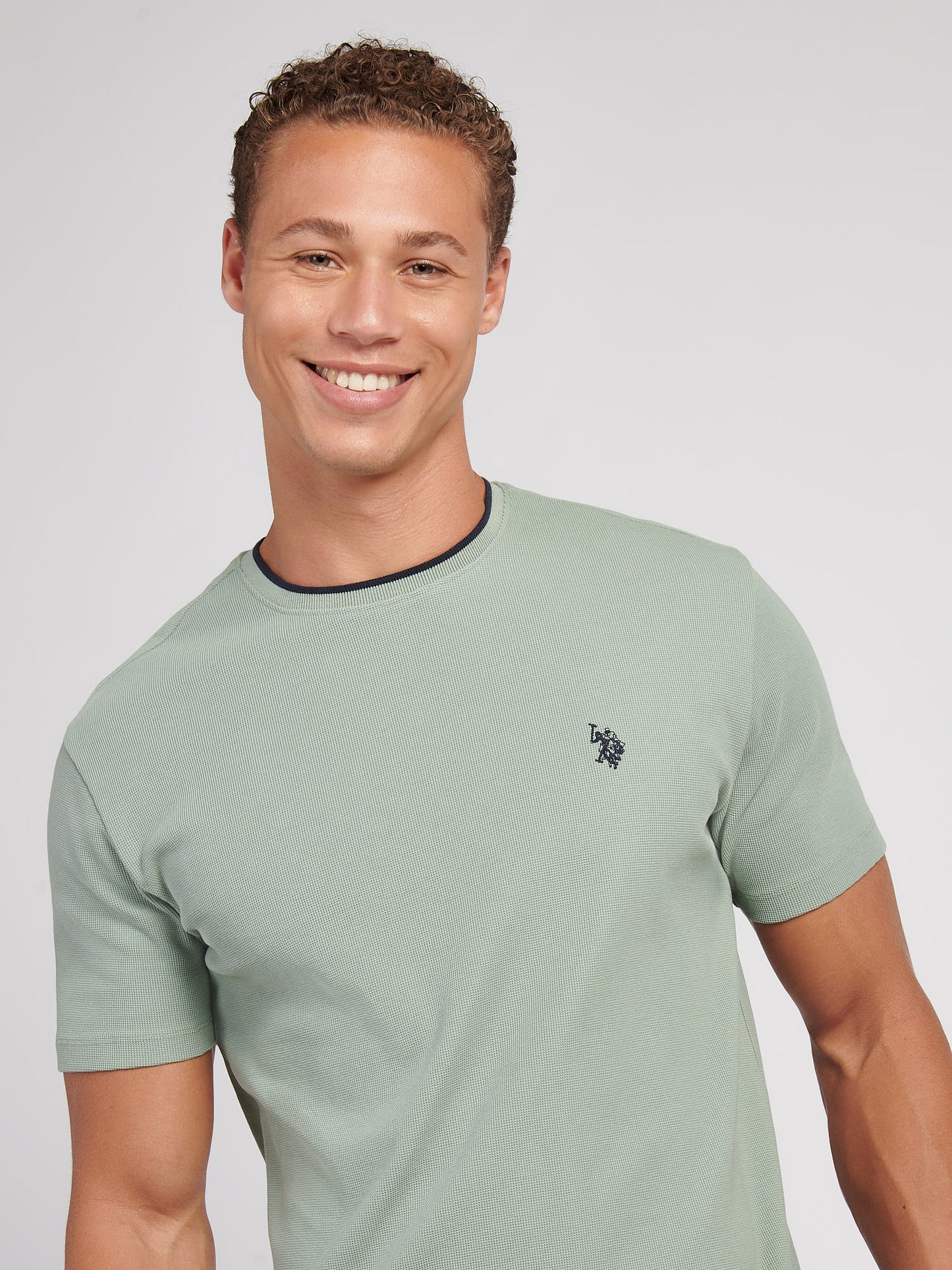 T-shirt z dzianiny koszulka lodowa zielona