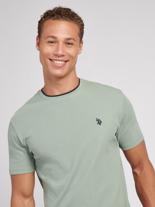 T-shirt z dzianiny koszulka lodowa zielona