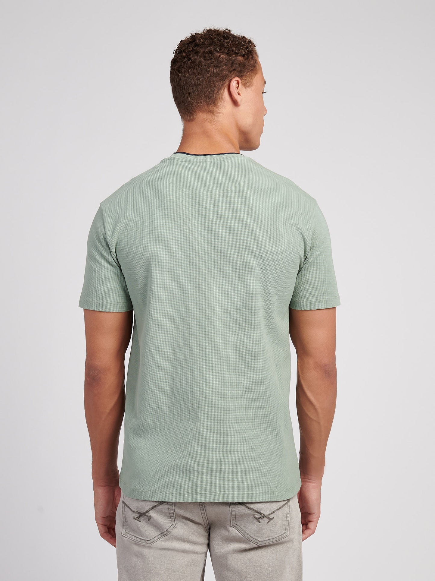 T-shirt z dzianiny koszulka lodowa zielona