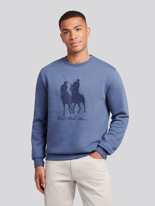 Tonal DHM Print Crew Vintage Indigo