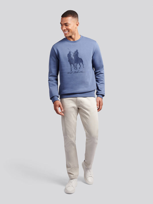 Tonal DHM Print Crew Vintage Indigo