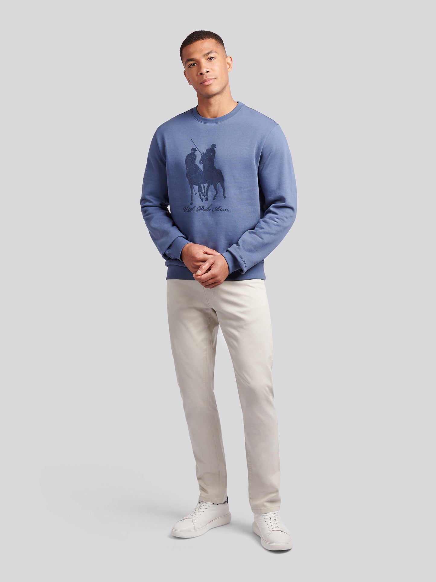 Tonal DHM Print Crew Vintage Indigo