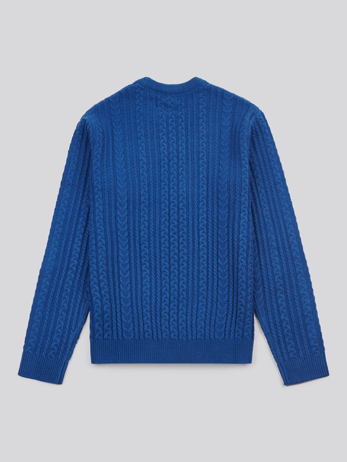 Aran Knit Crew Navy Peony