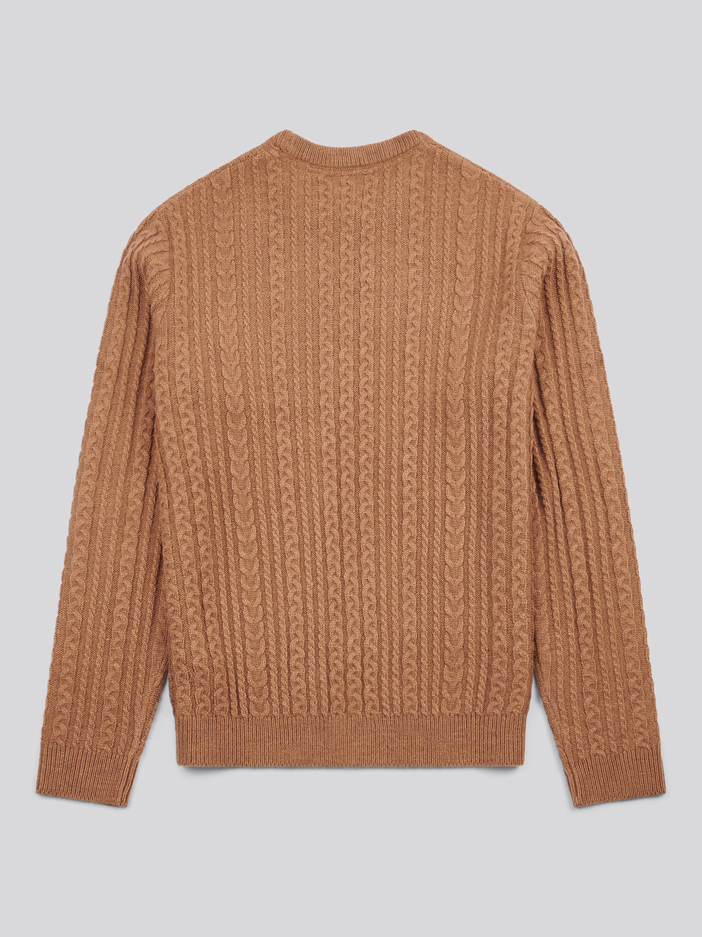 Aran Knit Crew Rawhide Marl