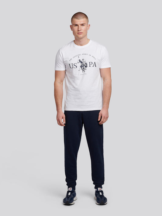 Mens Double Horsemen Loopback Jogger Dark Sapphire Navy / Haute Red DHM
