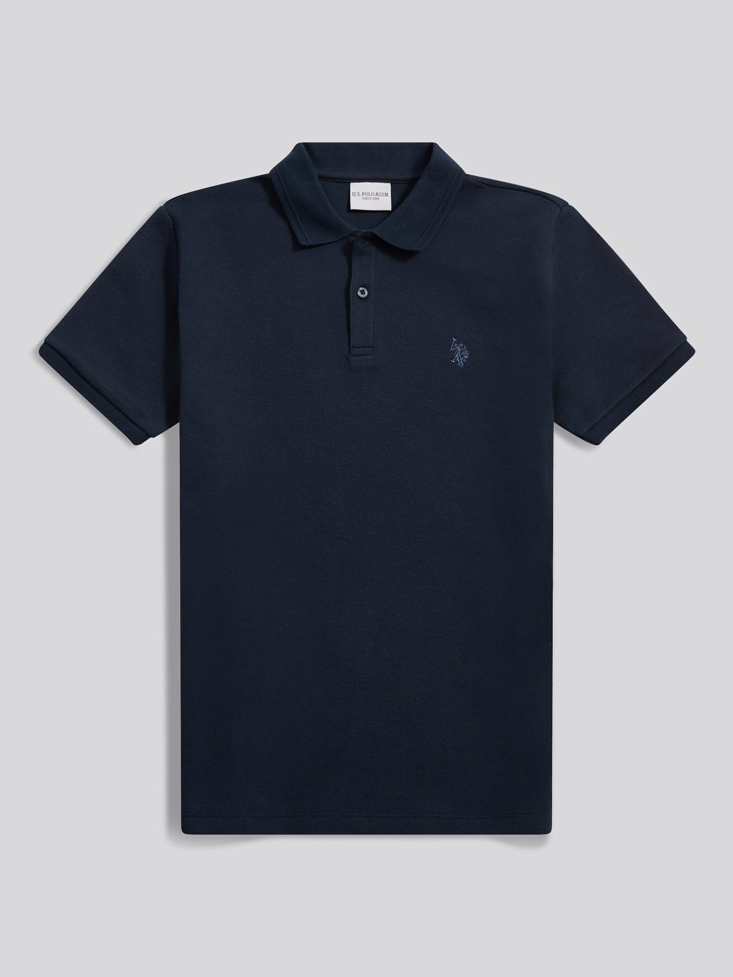 Twill Tekstura Polo Dark Sapphire granatowy/księżycowy światło niebieski