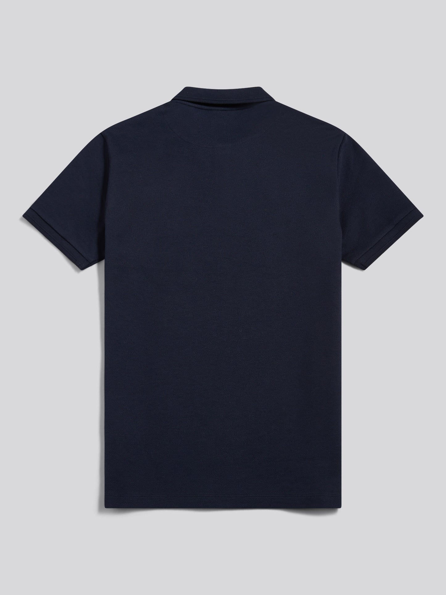 Mens Twill Texture Polo Shirt in Dark Sapphire Navy