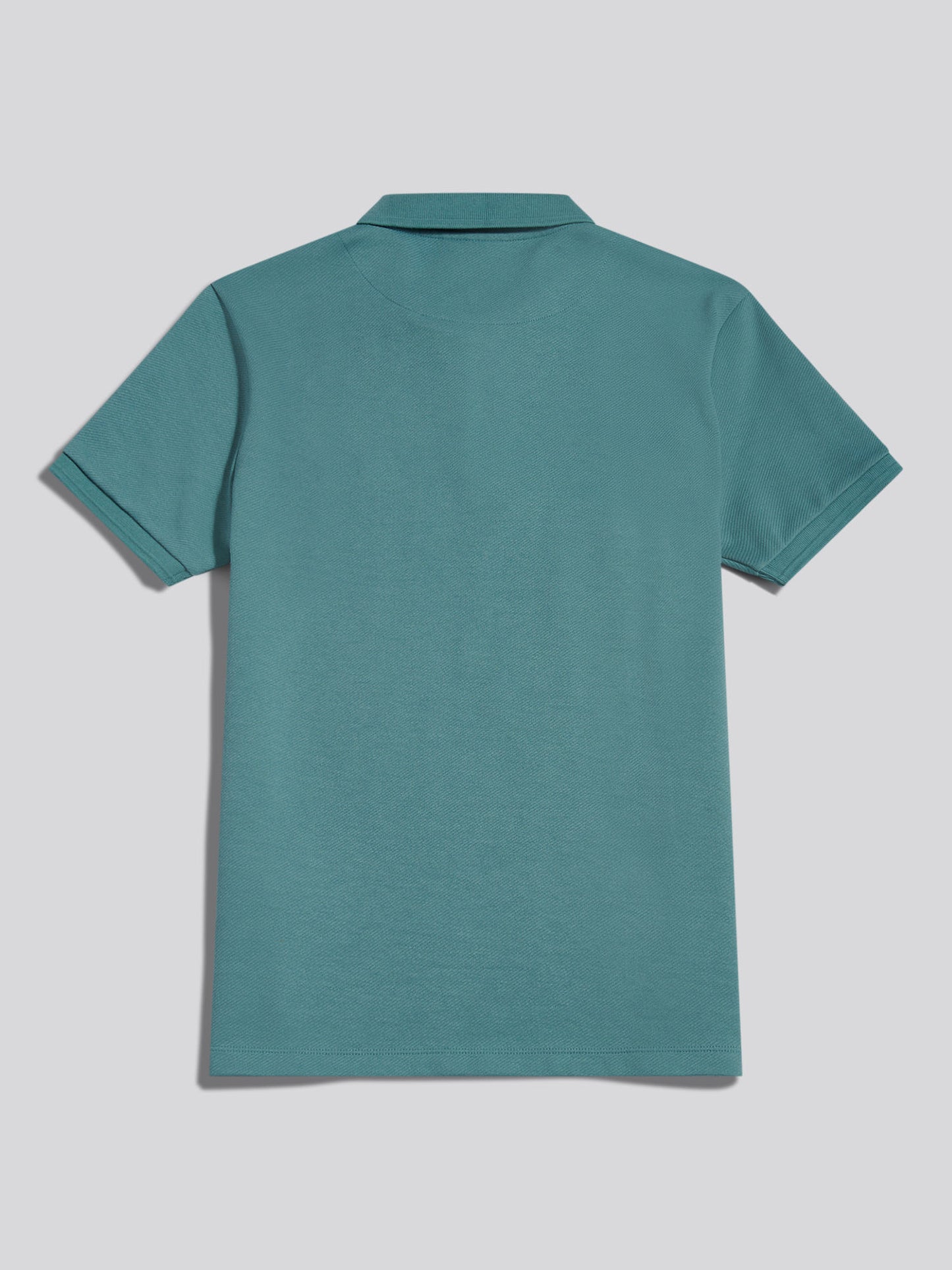 Mens Twill Texture Polo Shirt in Arctic