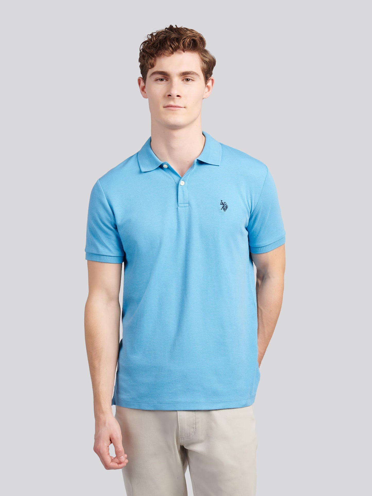 Pionowa tekstura Polo Heritage Blue