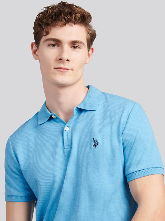 Pionowa tekstura Polo Heritage Blue