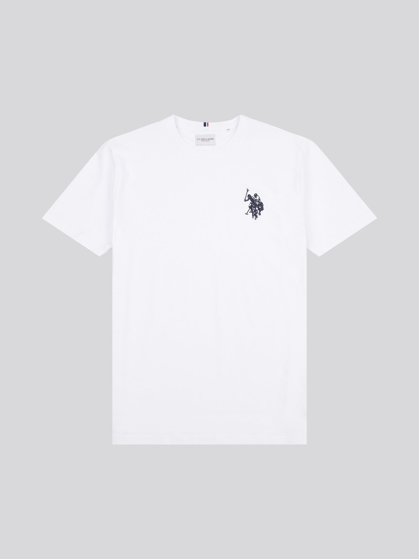 Mens Large Double Horsemen T-Shirt in White / Dark Sapphire Navy DHM