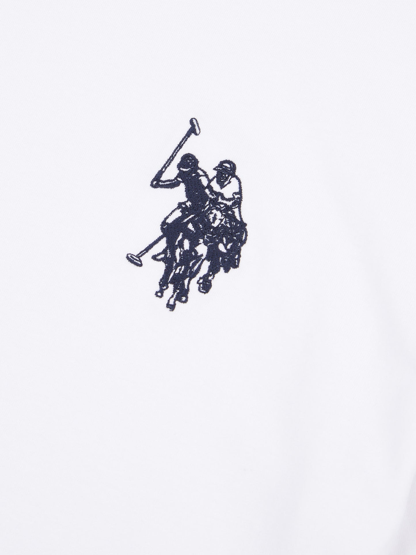 Mens Large Double Horsemen T-Shirt in White / Dark Sapphire Navy DHM