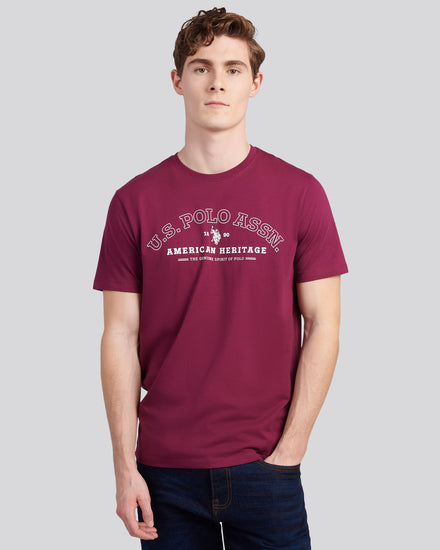 Heritage Graphic Print T-Shirt Wine
