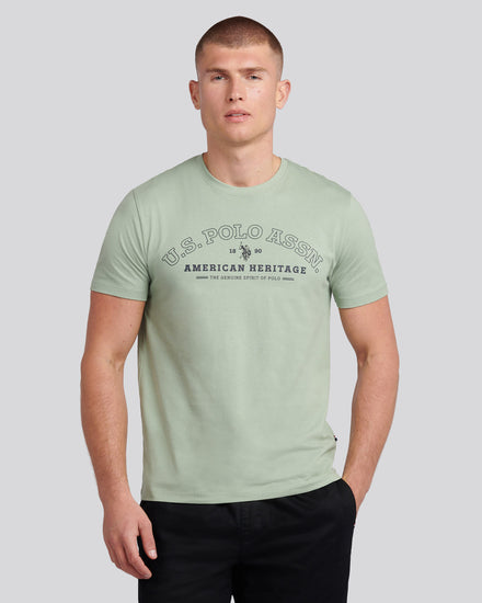 Heritage Graphic Print T-Shirt Iceberg Green