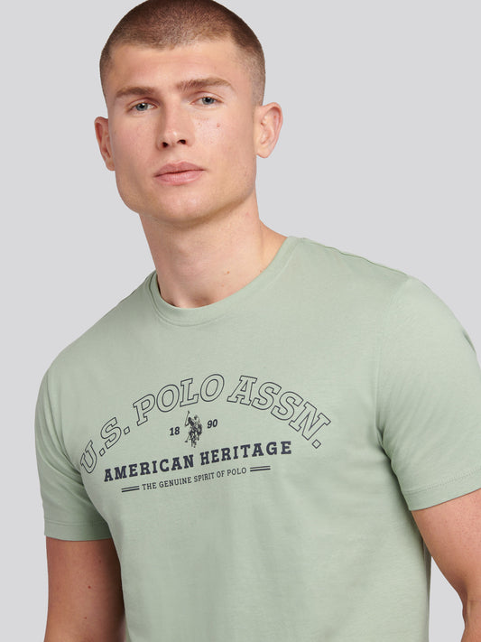 Heritage Graphic Print T-Shirt Iceberg Green