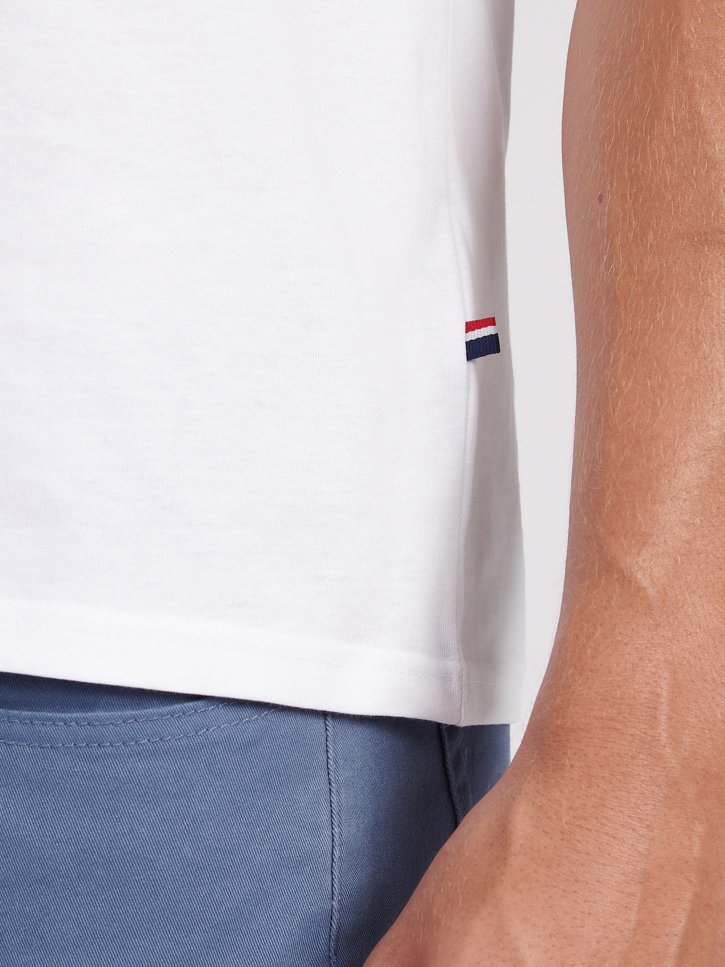 T-shirt z tyłu USPA Bright White