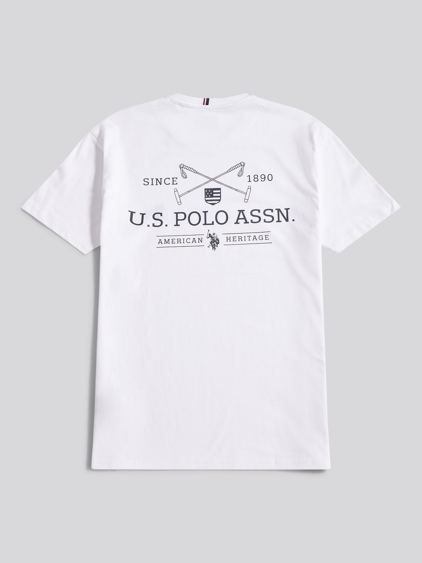 T-shirt z tyłu USPA Bright White