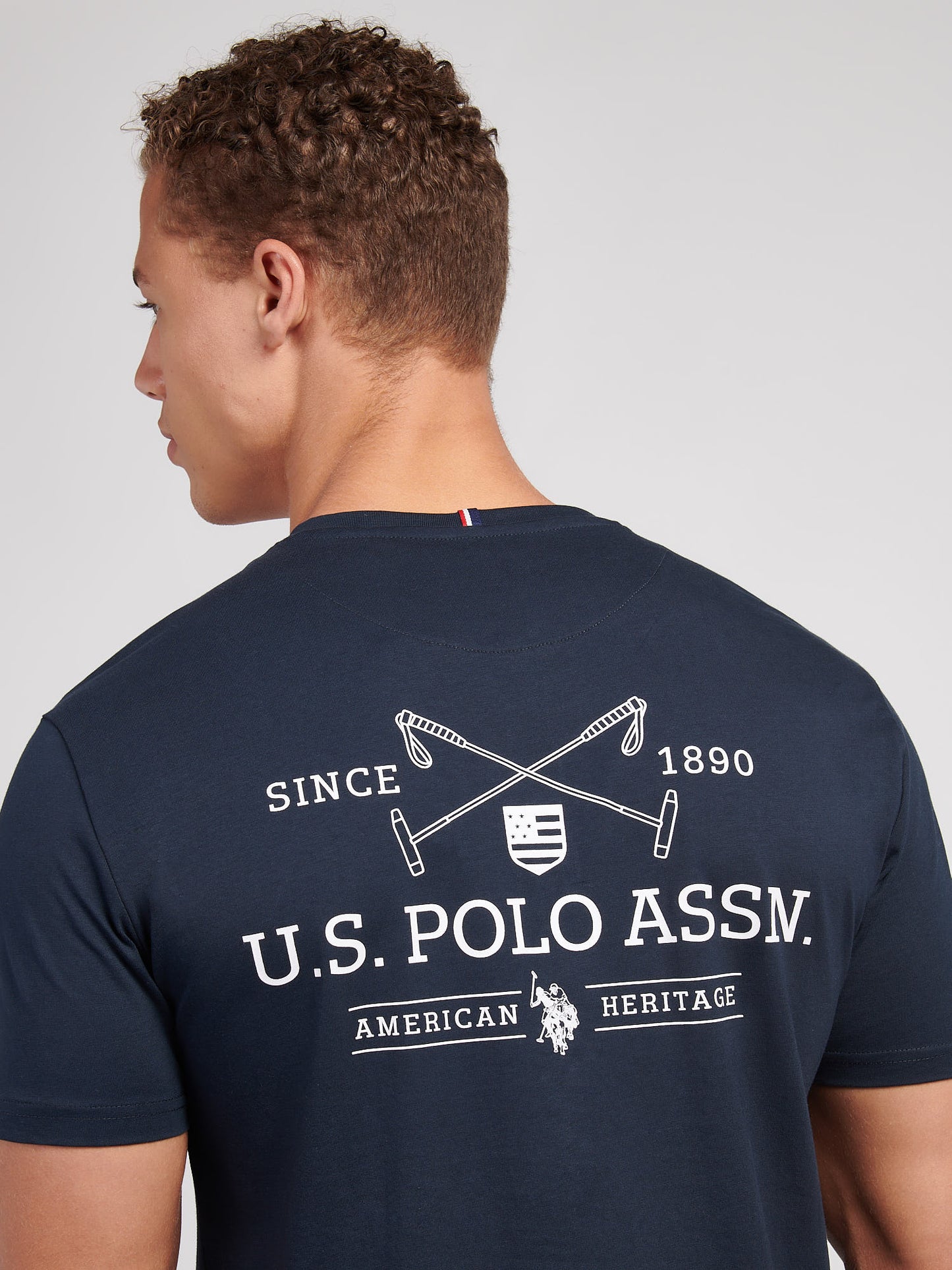 USPA Back Graphic T-shirt Dark Sapphire Navy