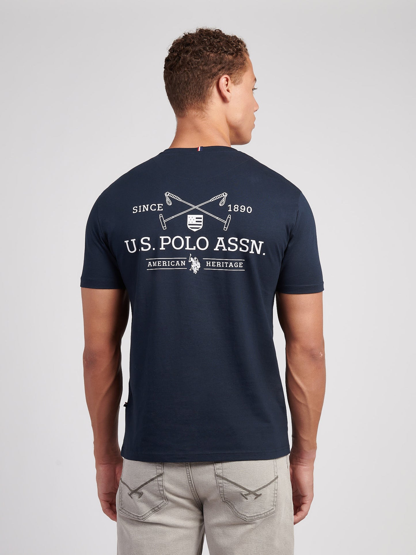 USPA Back Graphic T-shirt Dark Sapphire Navy