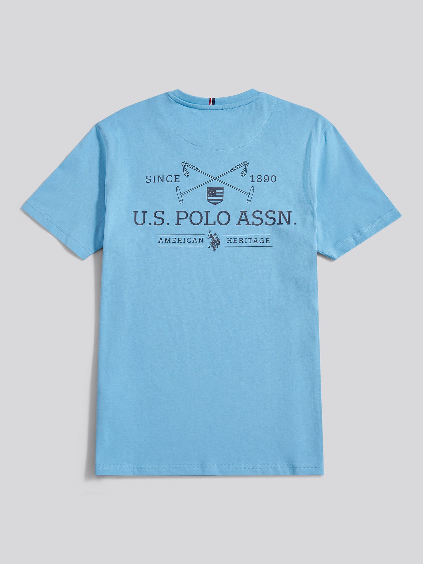 Mens USPA Back Graphic T-Shirt in Heritage Blue