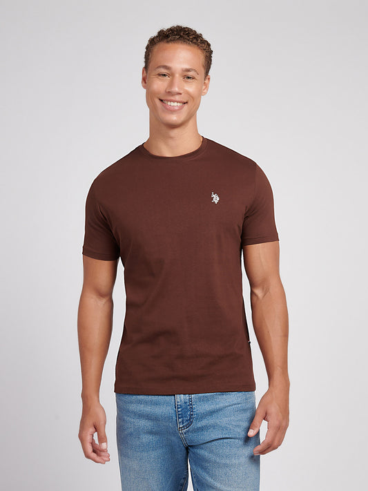 Mens USPA Back Graphic T-Shirt in Chocolate Martini