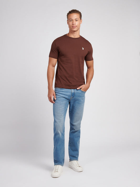 Mens USPA Back Graphic T-Shirt in Chocolate Martini
