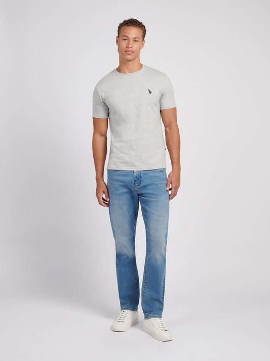 Z tyłu t-shirt z tyłu USPA Middre Grey Marg