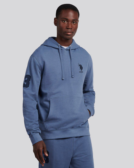 Mens Player 3 Loopback Bluza z kapturem w Vintage Indigo