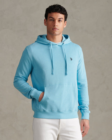 Mens Double Horsemen Loopback Hoodie Air Blue