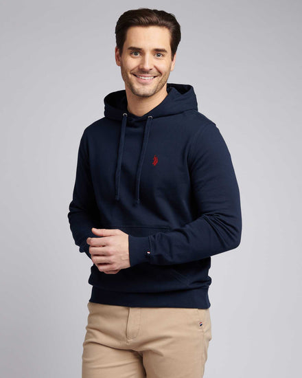 Mens Double Horsemen Loopback Bluza w ciemnym szafirowym granatowym/haute czerwony DHM