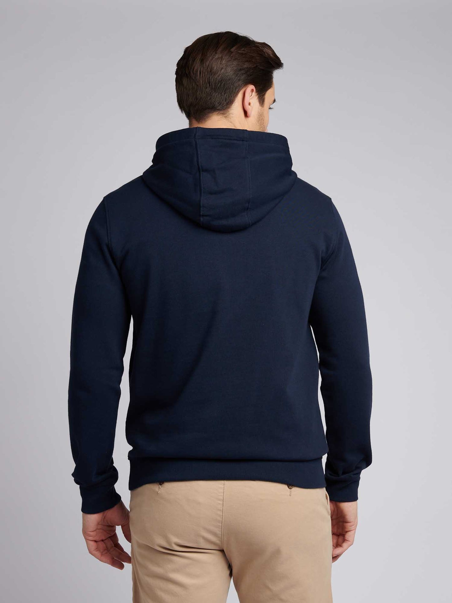 Mens Double Horsemen Loopback Bluza w ciemnym szafirowym granatowym/haute czerwony DHM