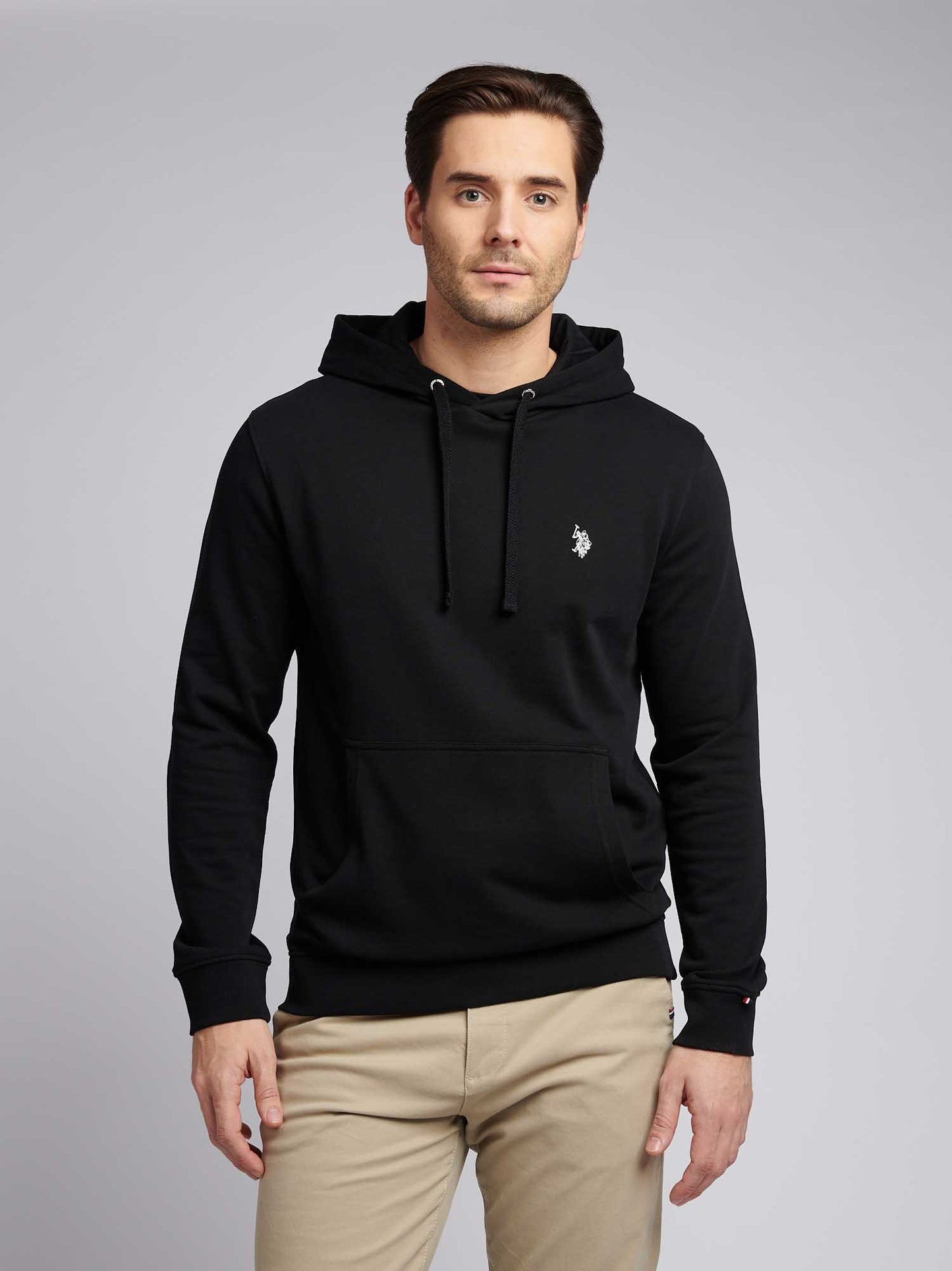 Mens Double Horsemen Loopback Bluie w czarnym jasnym białym DHM