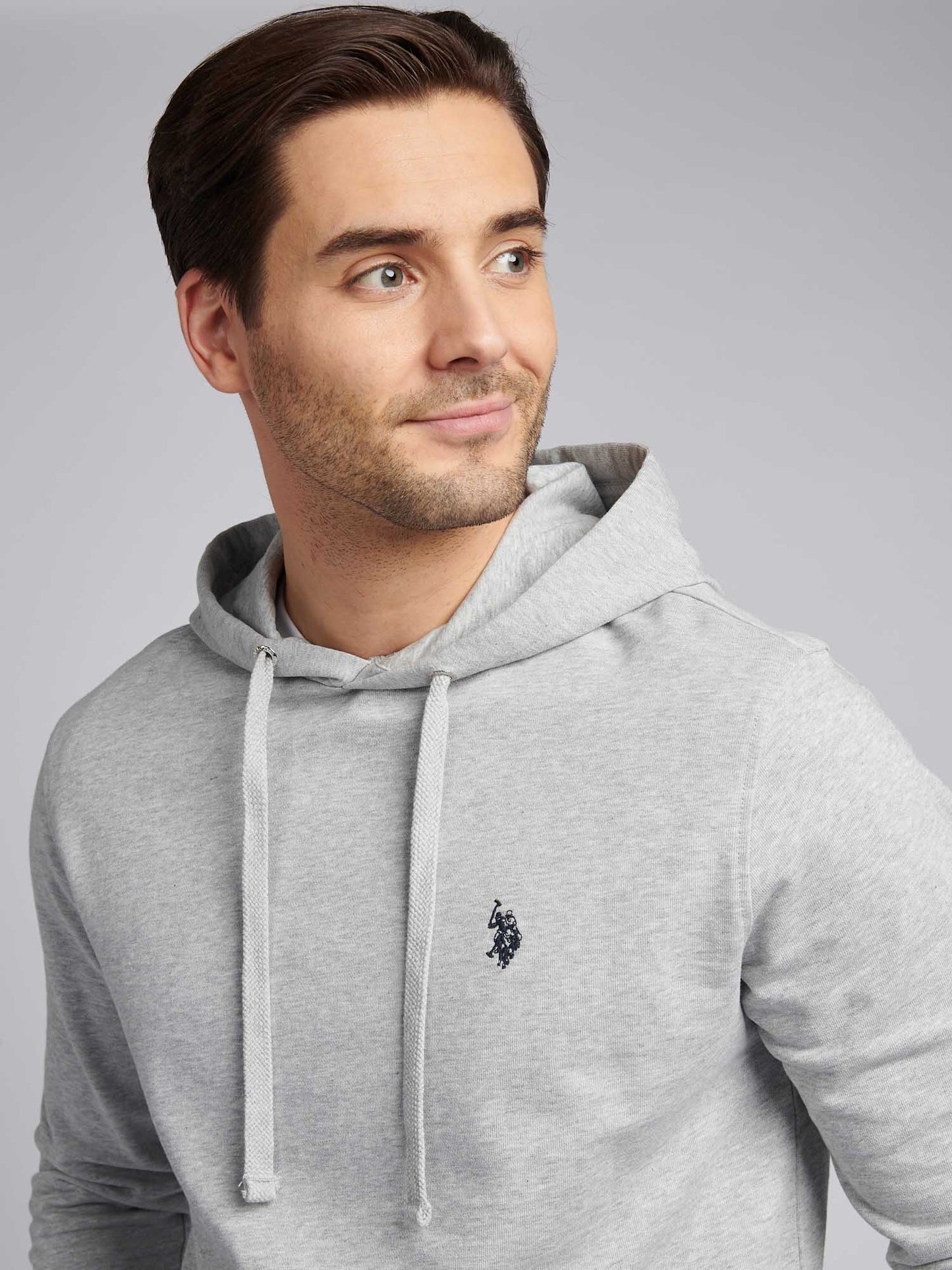 Mens Double Horsemen Loopback Bluza w środkowej szarej margle
